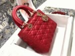 Dior Lady Dior Medium Bag Faux in Red - Image 8