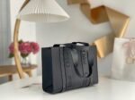 Top Quality Imitation Chloe Woody Medium Tote Bag In Black Calfskin - Image 4