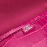 Rose Red Crocodile Leather Replica Hermes Jige Elan 29 Elegant Clutch - Image 8