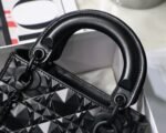 Dior Lady Dior Mini Bag in Black Calfskin with Diamond Motif - Image 4