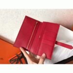 Red Epsom Fake Hermes Bearn Wallet - Image 6