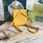 Yellow Clemence Fake Hermes Kelly Ado PM Backpack - Image 5