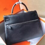 Black Fake Hermes Kelly Lakis 35cm Functional Designer Bag - Image 4