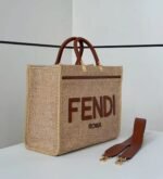 FENDI Sunshine Raffia Tote - Image 6