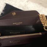 Replica Saint Laurent LouLou Small Chain Bag Burgundy - Image 7
