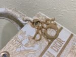 Dior Lady D-Lite Medium Bag Knockoff in Gold Jardin d Hiver Embroidery - Image 9