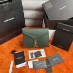Replica Saint Laurent Cassandra Medium Chain Bag Green - Image 2