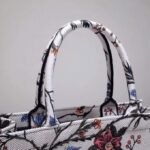 Dior Medium Book Tote Bag Fake in Multicolor Rosa Mutabilis Embroidery - Image 4