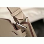 Grey Leather Replica Hermes So Kelly 22cm Soft Leather Shoulder Bag - Image 7