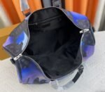 Louis Vuitton Monogram Eclipse Keepall 55 Bandouliere Travel Bag In Blue Sunrise - Image 5