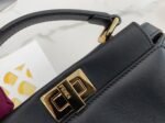 Top Quality Replica Fendi Peekaboo Mini Bag In Black Nappa Leather - Image 7
