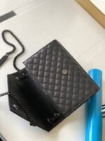 Replica Saint Laurent Envelope Meidum Black Bag with Black Hardware - Image 6