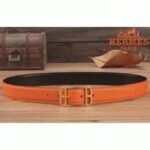Orange cape cod 32 reversible AAA fake Hermes belt - Image 4