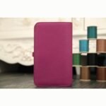Purple knockoff designer Hermes Dogon combine wallet - Image 5