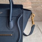 Celine Nano Luggage Tote Bag Imitation in Navy Blue - Image 2