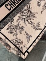 Dior Large Book Tote Bag Fake in Powder Pink Jardin Botanique Embroidery - Image 5