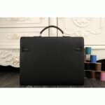 Black Calf Leather Replica Top Hermes Kelly Depeche 38cm Professional Briefcase - Image 4