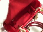 Dior Lady Dior Mini Chain Bag Knockoff with Chain in Red - Image 4