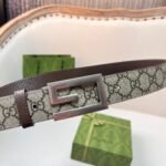 Square G reversible leather belt - Image 9