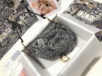 Dior Saddle Bag Faux in Grey Toile de Jouy Reverse Jacquard - Image 8