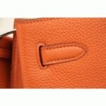 Orange Leather Replica Designer Hermes So Kelly 22cm Vibrant Handbag - Image 3