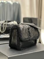 NIKI BABY CHAIN BAG IN CROCODILE-EMBOSSED LEATHER - Image 9