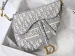 Dior Saddle Bag Knockoff in Grey Dior Oblique Embroidery - Image 2
