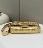 Top Quality Replica Fendi Large Baguette Bag In Gold FF - Image 8
