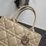 Dior Small Book Tote Bag Replica with Strap in Beige - Image 8