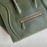 Celine Micro Luggage Tote Bag Knockoff in Khaki Green - Image 8