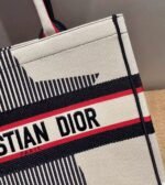 Dior Large Book Tote Bag Fake in DiorAlps White Three-Tone Embroidery - Image 3