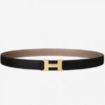 Knockoff Hermes Mini Constance belt buckle crafted in taupe epsom