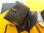 CASSANDRA MEDIUM TOP HANDLE BAG IN GRAIN DE POUDRE EMBOSSED LEATHER - Image 9