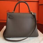 Etoupe Swift Copy Luxury Hermes Kelly Retourne 32cm Handbag - Image 7