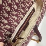 Dior Saddle Bag Faux in Burgundy Dior Oblique Jacquard - Image 9