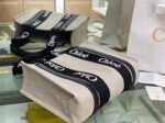Top Quality Fake Chloe Large Woody Tote Bag in Canvas with Black Leather Strips - Image 9
