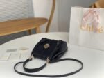 Top Quality Replica Chloe Penelope Small Shoulder Bag in Black Grained Calfskin - Image 7