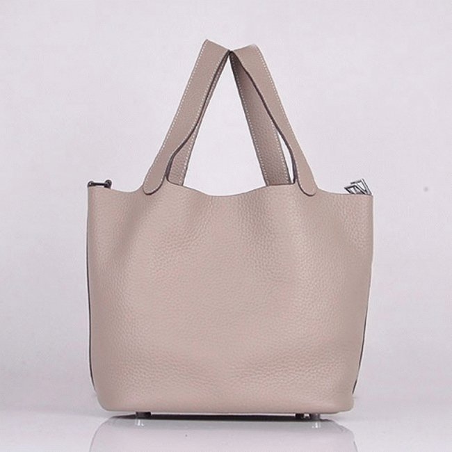 76A41850-EF05-8C84-840A-3F518C280CEA.jpg Grey knockoff Hermes Picotin Lock handbag - Image 1