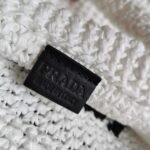 Prada Small Crochet Tote Bag Fake in White Raffia-effect Yarn - Image 4