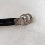 WIDE LEATHER BELT WITH DOUBLE G BUCKLE - Image 7