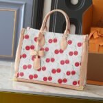 LV X TM Monogram Cherry Canvas Onthego MM In White Style 2