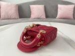 Dior Lady Dior Micro Bag Replica in Red Cannage Lambskin - Image 3