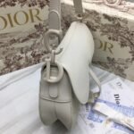 Dior Saddle Bag Fake in White Ultramatte Calfskin - Image 6