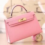 Pink Epsom Replica Hermes Kelly 20cm Graceful Bag