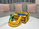 Dior Lady D-Lite Medium Bag Fake in Yellow   Green D-Flower Pop Embroidery - Image 9