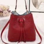Louis Vuitton Monogram Empreinte NeoNoe MM Bag In Red