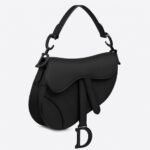 Dior Saddle Mini Bag Knockoff in Black Ultramatte Calfskin