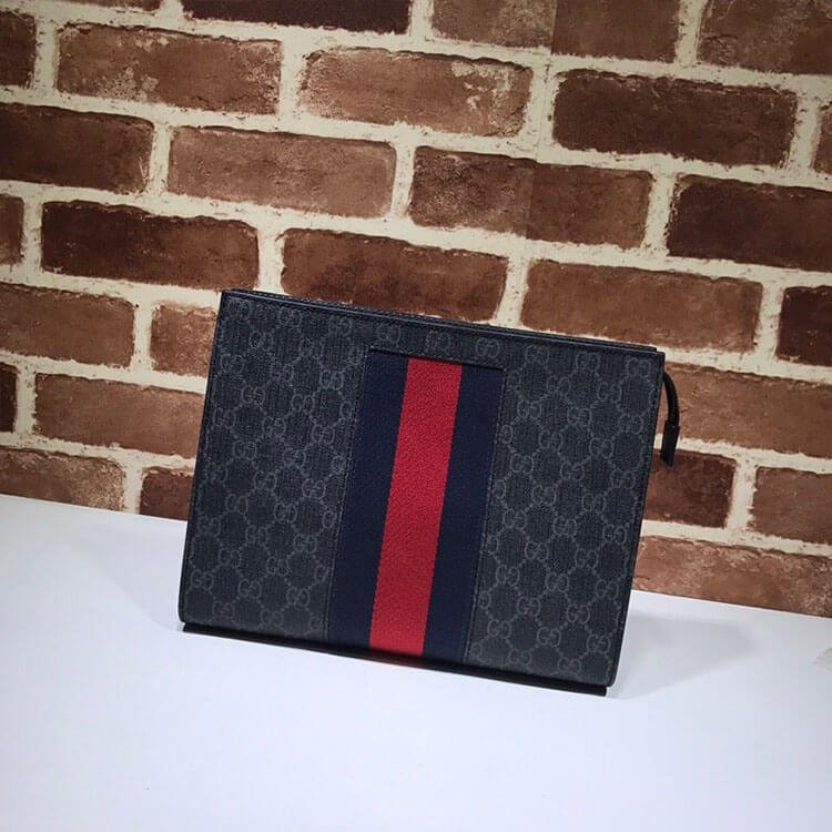 77A13F19-6215-2269-C21F-0D03C6D18E45.jpg Gucci GG Black Pouch - Image 1