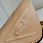 Prada Triangle Shoulder Bag Imitation in Beige - Image 8
