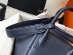 Fake designer Hermes Lindy 26cm handbag in navy blue - Image 6